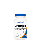 Кости и стави - Стронций (цитрат), 120 капсули <tc>Nutricost</tc>