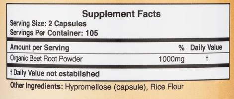 Корен от цвекло 1000 mg - 210 капсули