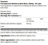Пълен спектър Barberry Root кора 450 mg 60 капсули