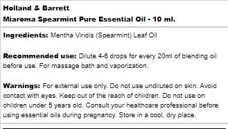Miaroma Spearmint | Чисто етерично масло - 10 ml