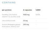 Активен C 1000 mg | Pureway -C® с цитрусови биофлавоноиди и ацерола - 120 капсули