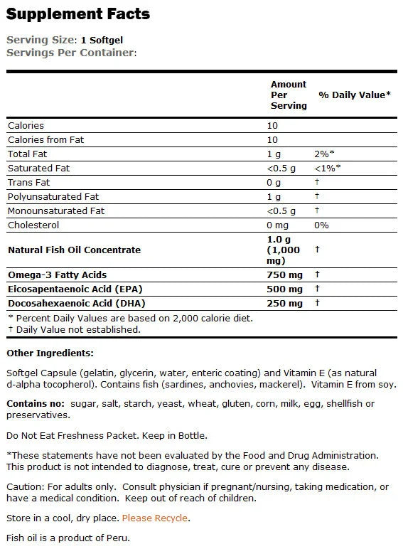 Ultra Omega 3 - 180 гел капсули