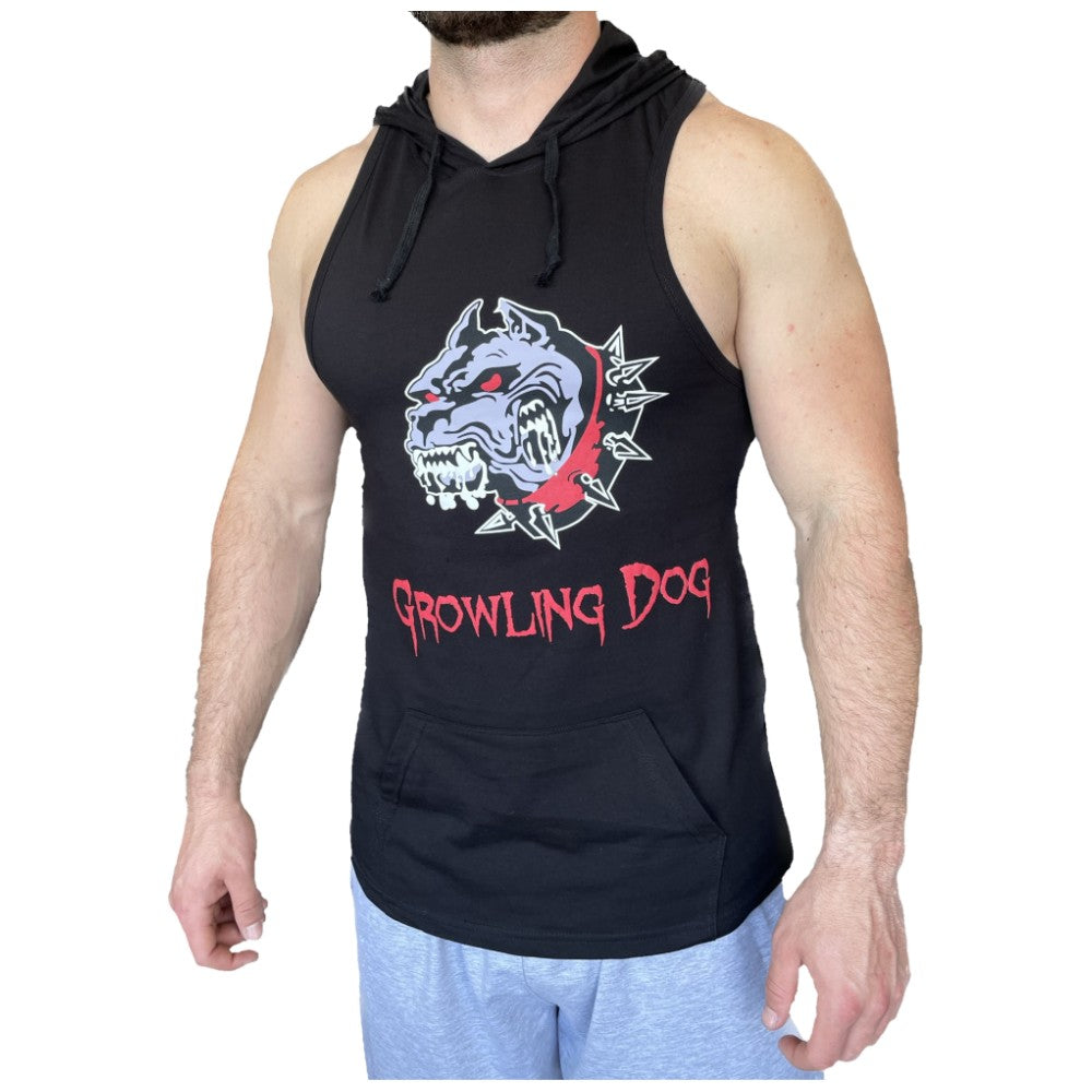 TANK TOP RUNLING DOG с качулка - черно/резервоар за ръмжещо куче с качулка - черно