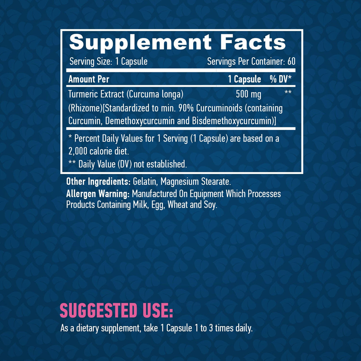 Curcumin /Turmeric Extract/ 500mg / 60 Caps. - Feel You