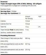 Тройна сила Super EPA и DHA 900 mg 60 Softgels