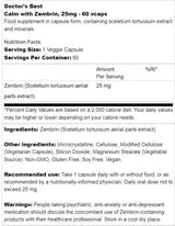 Най -доброто спокойствие със Zembrin 25 mg - 60 капсули