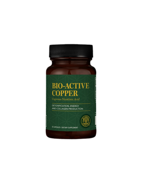 Energy, tone and antiaging care for hair and skin - Copper (copper-nicotinic acid) - Bio-Acitve-Copper, 30 capsules Global Healing - Nutra Best Europe