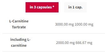 L -карнитин 3000 капачки - 60 капсули