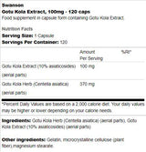 Gotu kola екстракт 100 mg 120 капсули