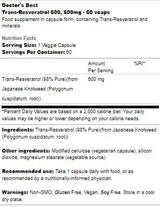 Транс -ресверол 600 mg - 60 капсули