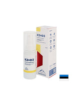 Витамини К2 (20 µg) + D3 (800 IU) - здраве на сърцето и костите, силен имунитет, спрей за уста, 30 ml, 200 спрея
