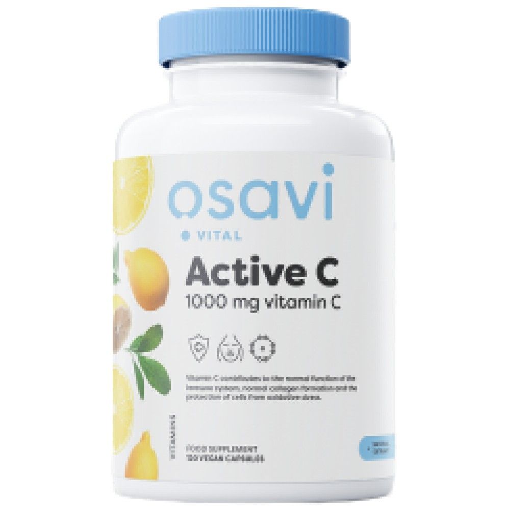 Активен C 1000 mg | Pureway -C® с цитрусови биофлавоноиди и ацерола - 120 капсули