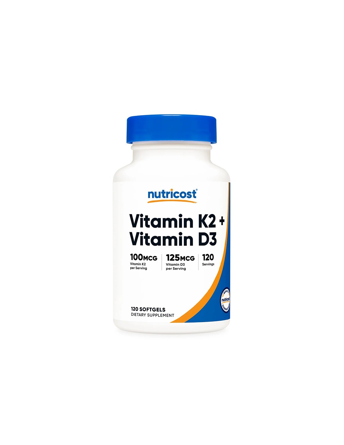 Кости и зъби - Витамин К2 + Витамин D3, 120 <tc>Nutricost</tc> меки гел капсули