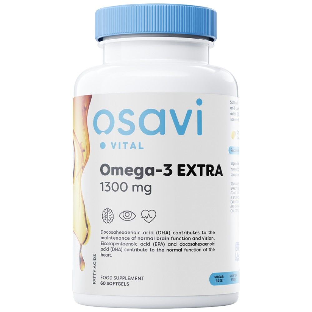 Омега -3 допълнителни 1300 mg - 180 Softgels