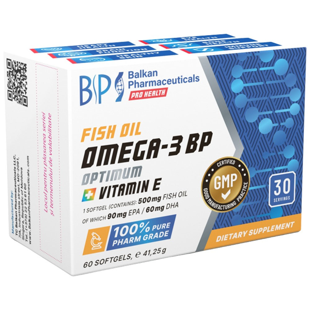 Omega-3 bp Optimum | С витамин Е - 60 гел капсули