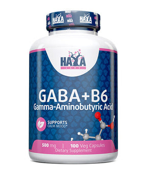 GABA + B-6 / 500mg. / 100 Vcaps - Nutra Best Europe