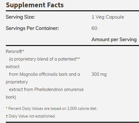 Relora 300 mg 60 капсули, 60 дози