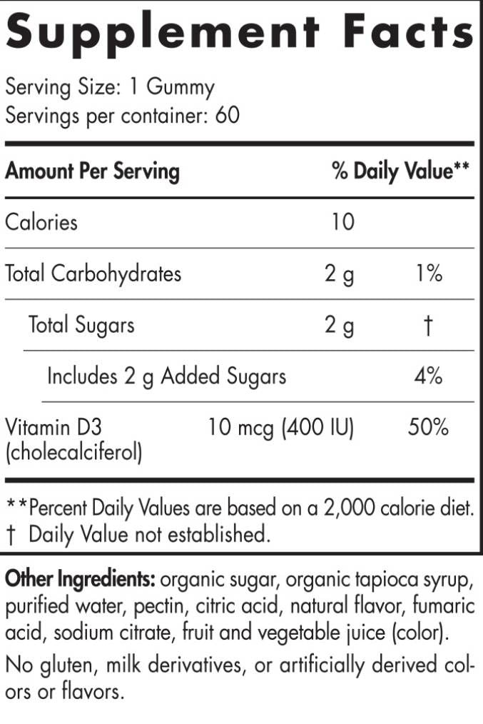 Витамин D3 Gummies Kids 400 IU - 60 Gummies