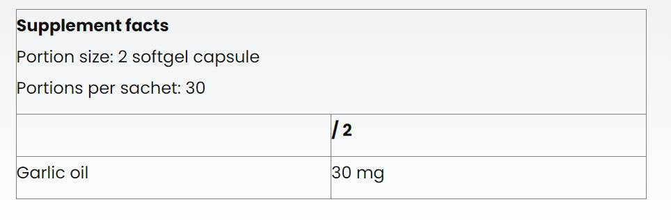 Чесново масло 30 mg - 60 капсули