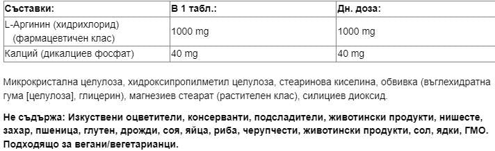 L -аргинин 1000 mg - 180 таблетки