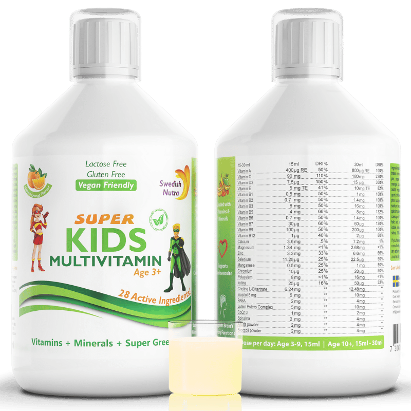 Супер детски детски мултивитамини (3-12 години) - 500 ml