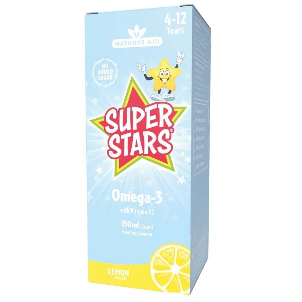Omega 3 за деца (Super Stars Omega-3) 6-12 години 150ml Naturesaid