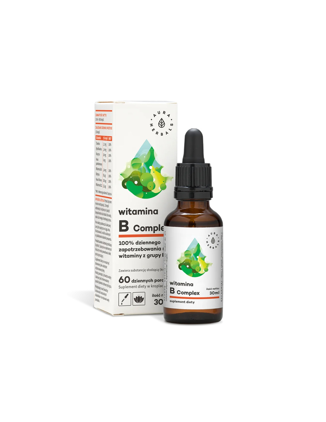 Нервна система - Витамин В комплекс, 30 мл капки <tc>Aura Herbals</tc>