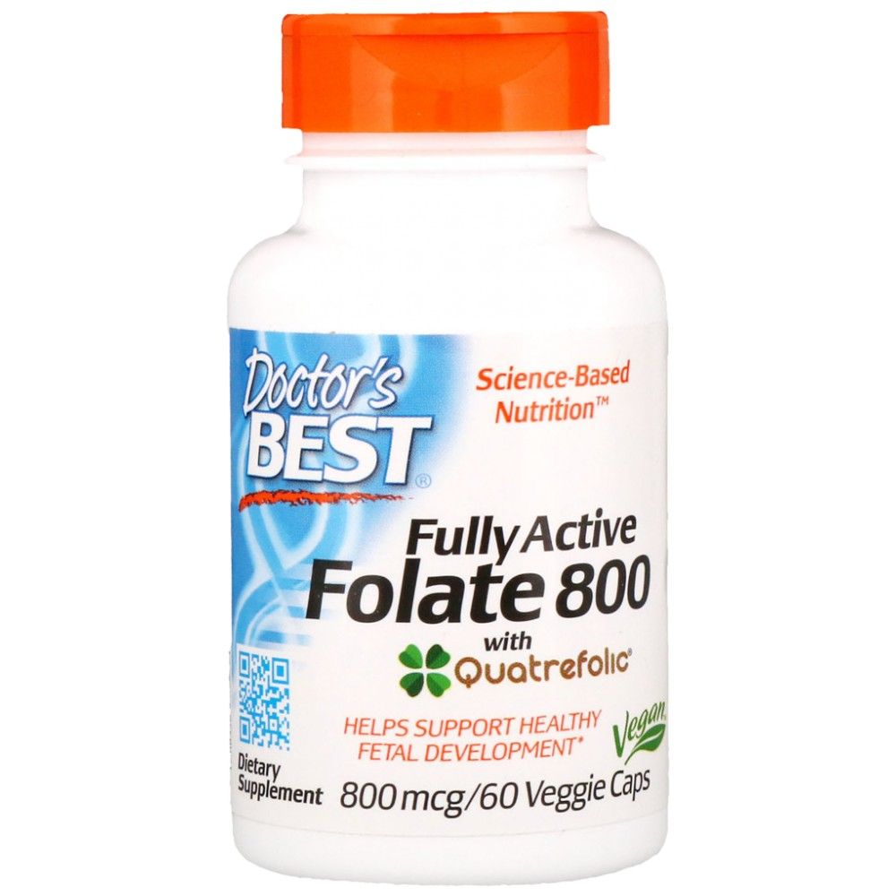 Най -добрият напълно активен фолат 800 mcg - 60 капсули
