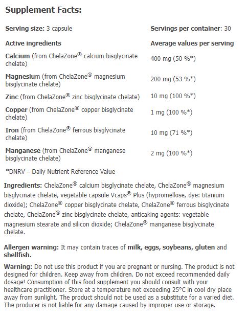 Chelazone® Multichel® Complete 6 Bisglicinate Chelate / 90 VCAPS