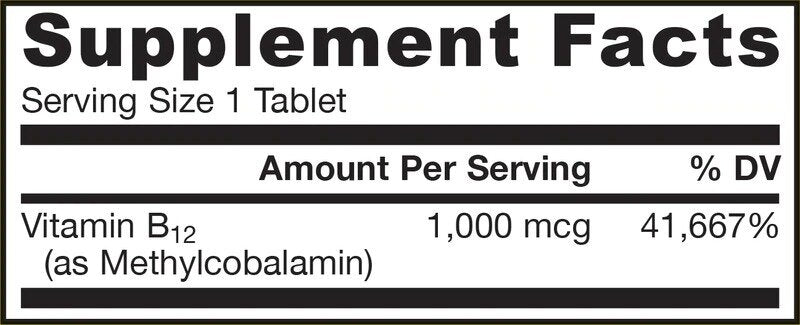 Метил В -12 1000 MCG - 100 сублинглални таблетки