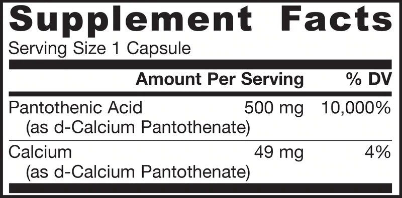 Пантотенова киселина В5 500 mg - 100 капсули