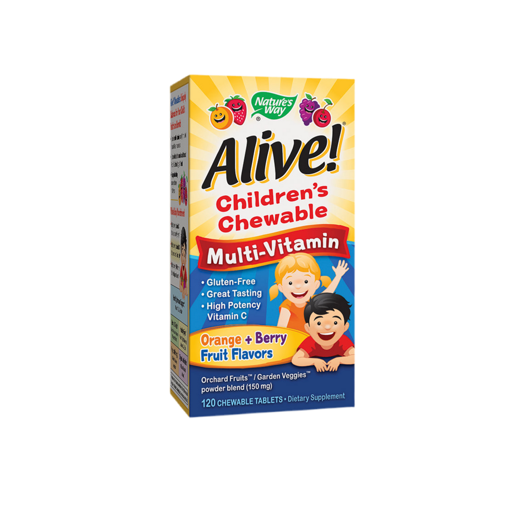 <tc>Alive</tc>! Детски дъвчащи мултивитамини таблетки - 120 дъвчащи таблетки