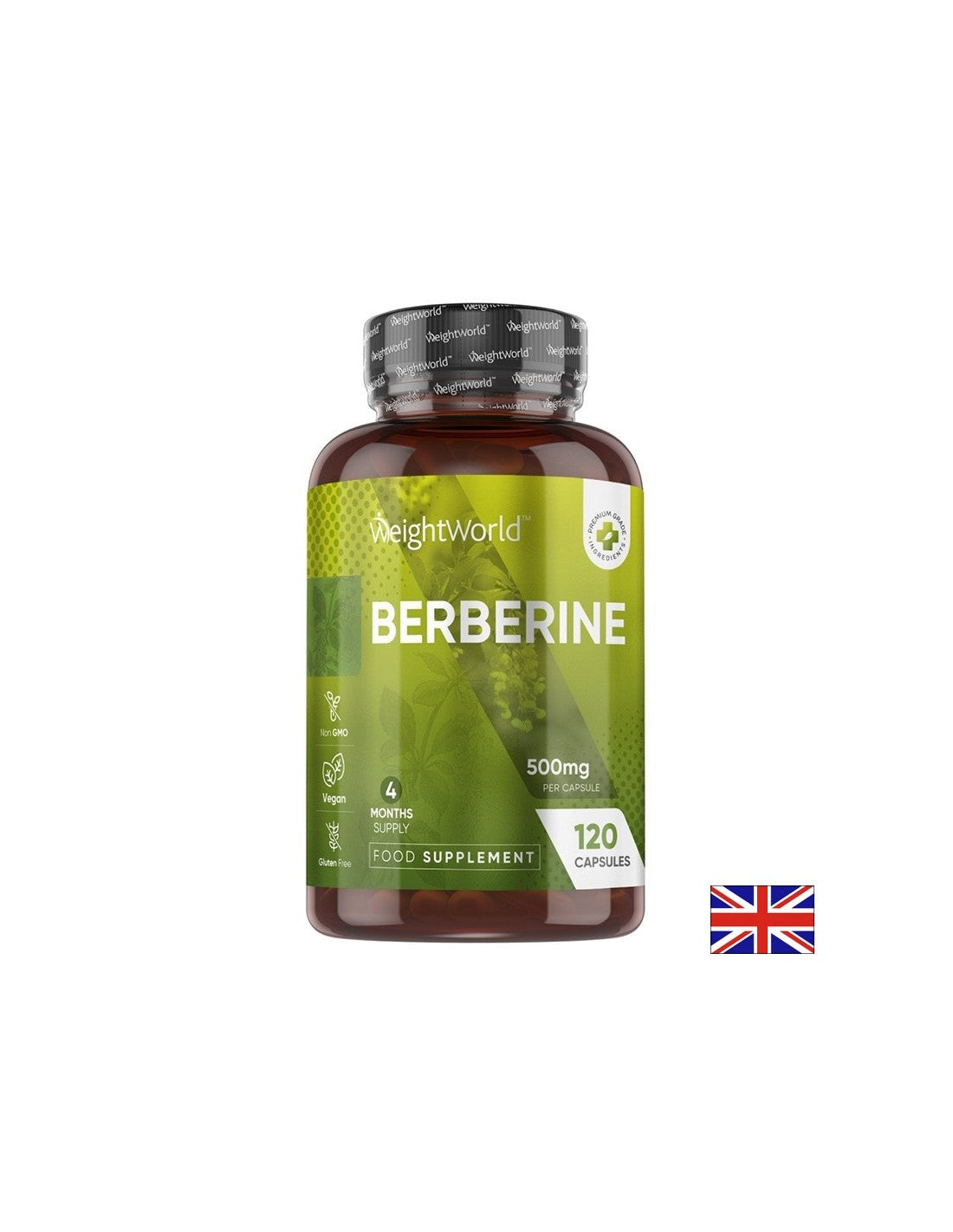 Контрол на кръвната захар и холестерола - берберин, 500 mg x 120 капсули