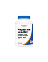 Функция на нервите и мускулите - Магнезиев комплекс, 500 mg x 240 капсули <tc>Nutricost</tc>