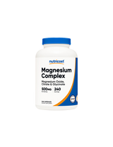 Функция на нервите и мускулите - Магнезиев комплекс, 500 mg x 240 капсули <tc>Nutricost</tc>