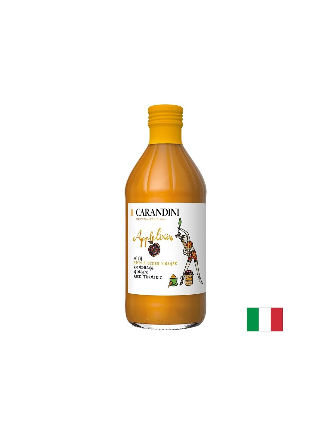 Ябълков оцет с комбуча, джинджифил и куркума, 500 ml