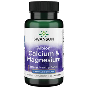 Albion Chelated Calcium Magnesium 2:1 60 capsules - Nutra Best Europe