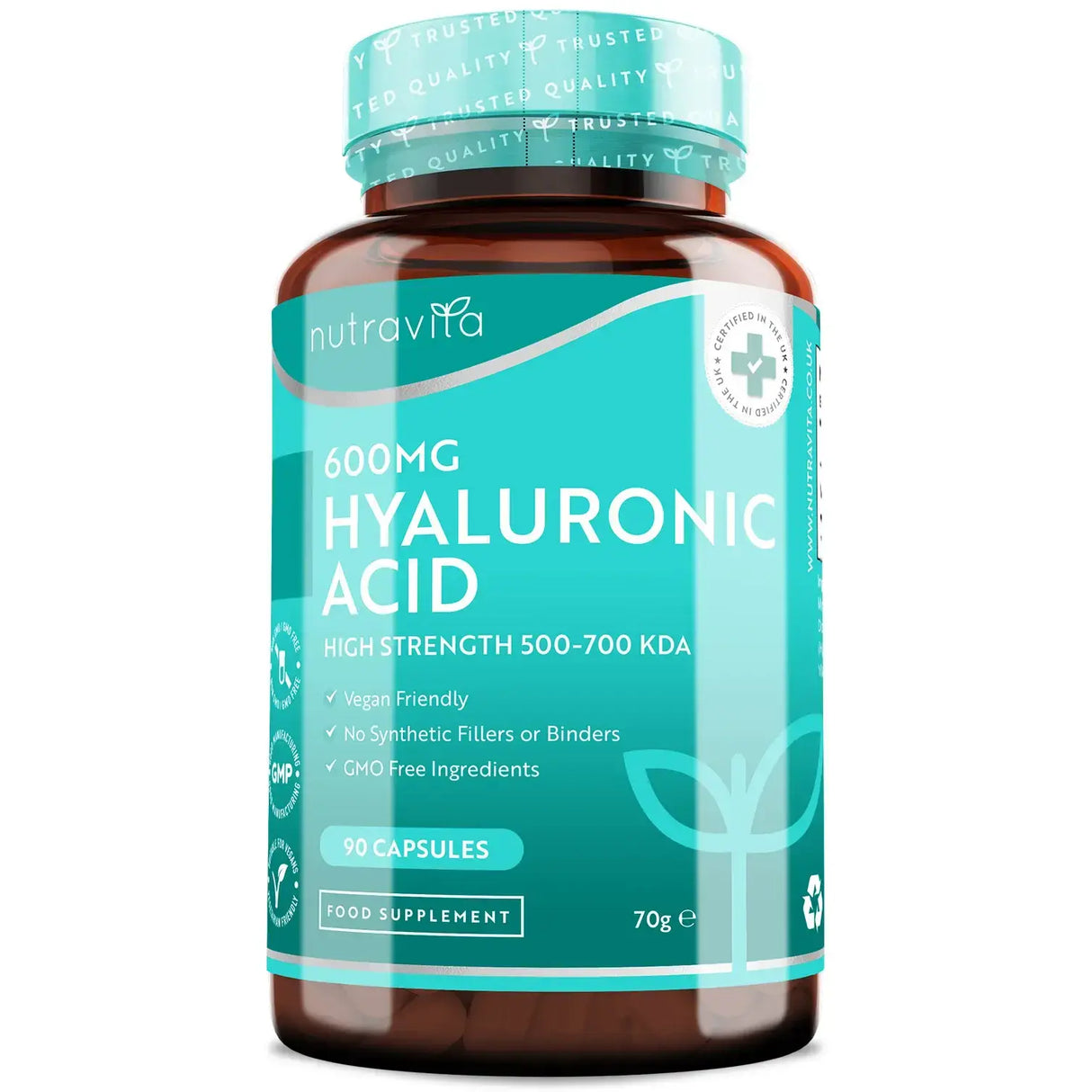 Hyaluronic Acid 600 mg / Хиалуронова киселина 600 mg /90 капсули, 90 дни/ <tc>Nutravita</tc>