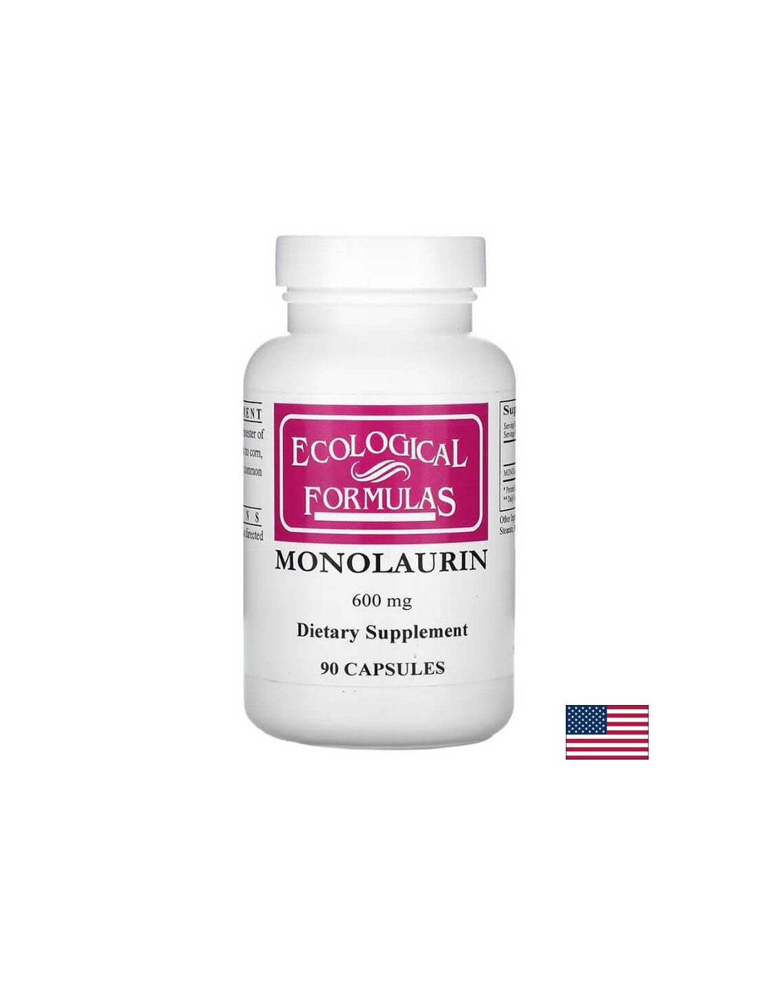 Монолаурин - имунитет, защита на инфекцията, енергия, 600 mg, 90 капсули