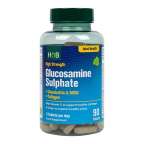 High Strength Glucosamine Sulphate | With Chondroitin, MSM and Collagen - 90 Tablets - Nutra Best Europe