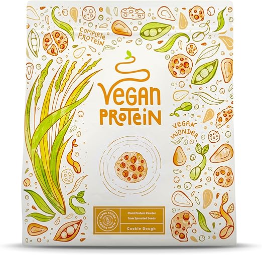 Вегански протеин - аромат на тесто за бисквитки (600 g) от Alpha Foods