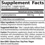 D -фенилаланин 500 mg - 60 капсули