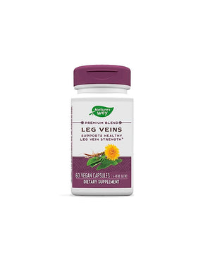 Varicose veins and impaired circulation - Leg Veins - Premium formula with herbs and vitamin C, 60 capsules - Nutra Best Europe