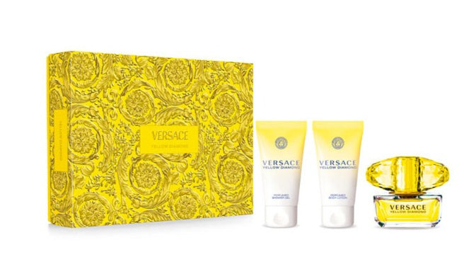 <tc>VERSACE</tc> Калъф с жълти диаманти 3 бр