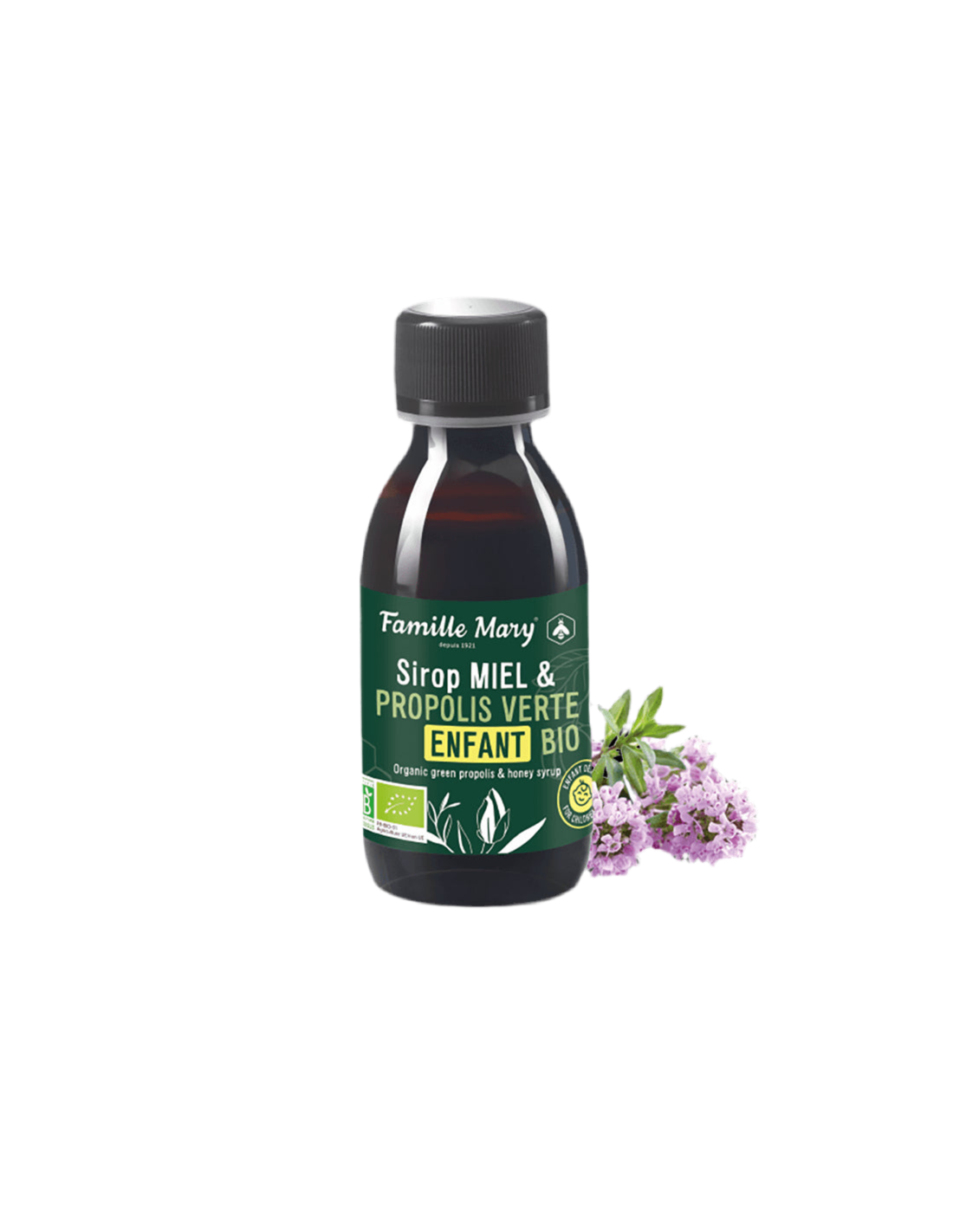 Sirop Miel & Propolis Verte Enfant Bio / Сироп за деца с пчелен мед и зелен прополис (органик), 125 ml Famille Mary - Feel You