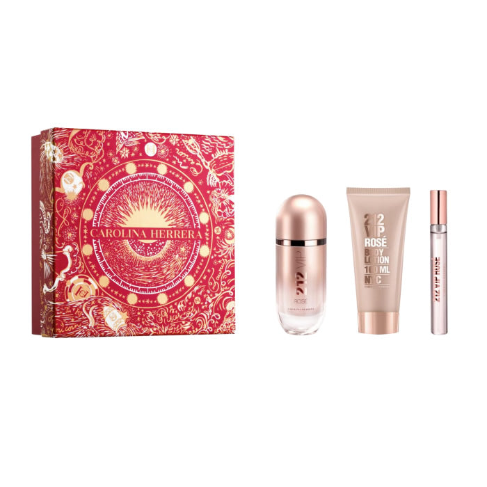 <tc>CAROLINA HERRERA</tc> 212 Vip Rose Eau De Parfume Spray 80 ml комплект 3 части Коледа 2023 г.