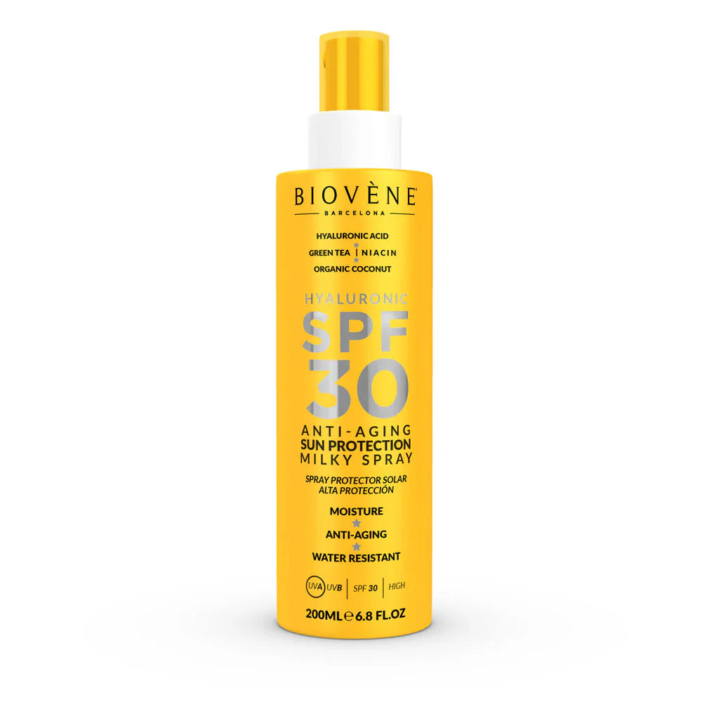 Слънцезащитен крем за лице и тяло SPF 30 с анти -старееща хиалуронова киселина - 200 ml