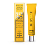 Овлажняващ слънцезащитен крем за лице SPF 50 с хиалуронова киселина против стареене - 40 ml