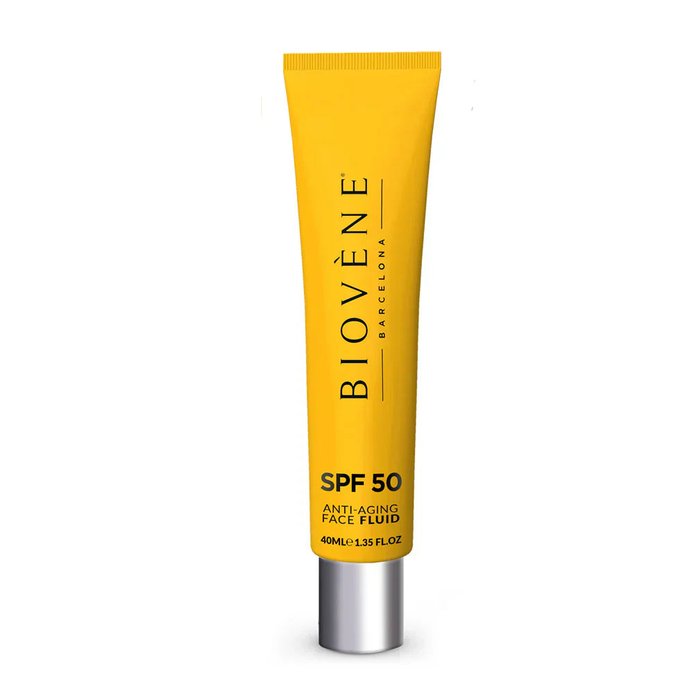 Овлажняващ слънцезащитен крем за лице SPF 50 с хиалуронова киселина против стареене - 40 ml