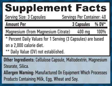 Магнезиев цитрат 400 mg / 120 vcaps